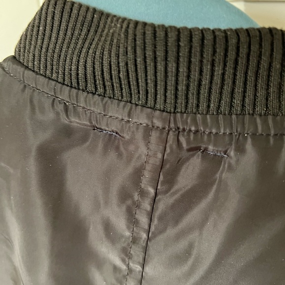 Women’s long bomber jacket, black size large - Picture 6 of 6